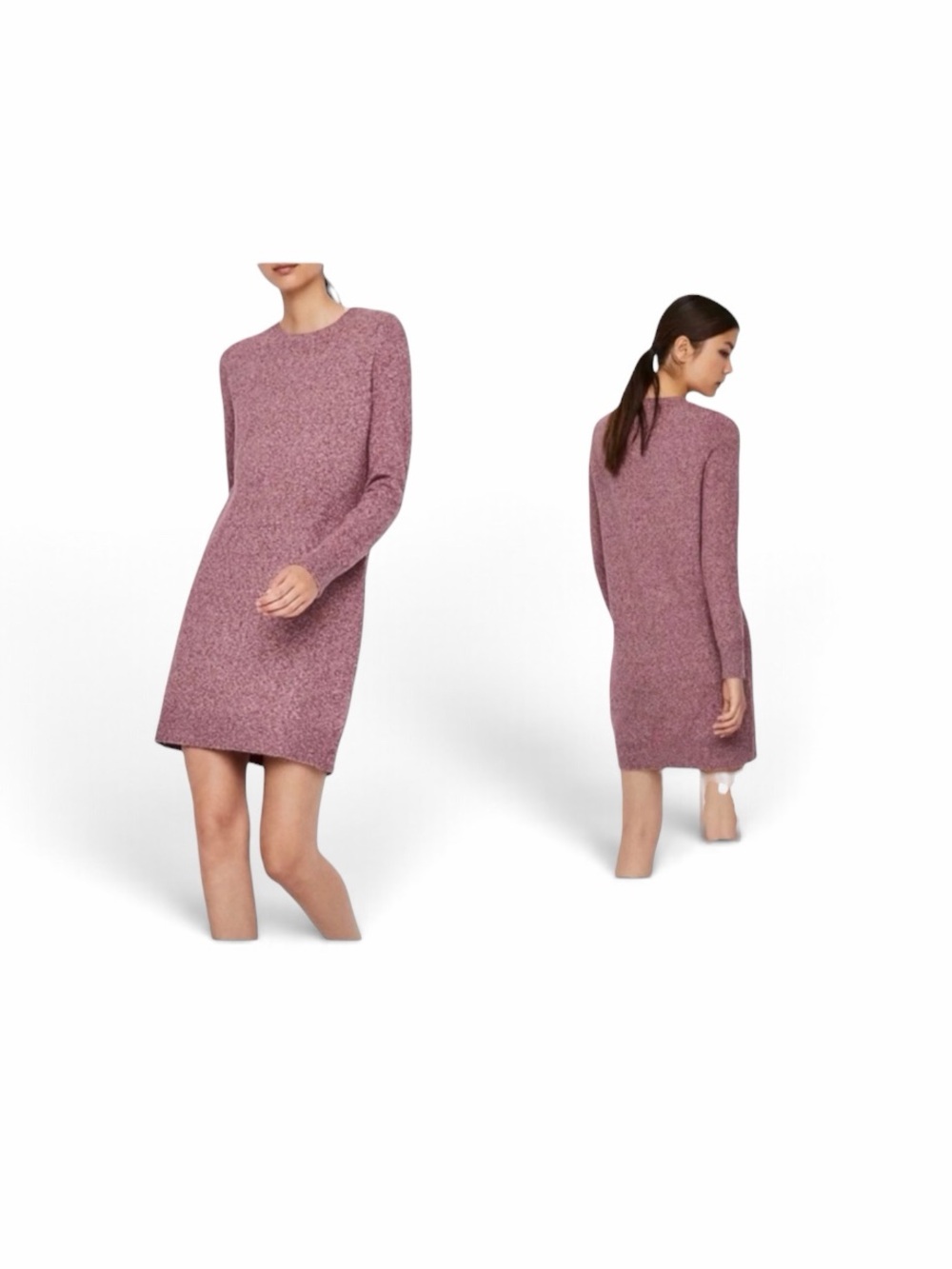 Vero Moda Classic long sleeve wine color knit sweater dress size large